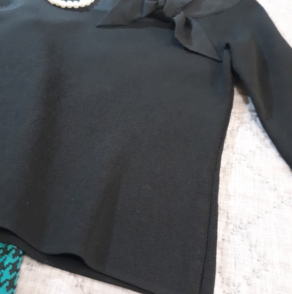 Cable & Gauge Boatneck Bow Sweater, 50's Retro, - Picture 2 of 8